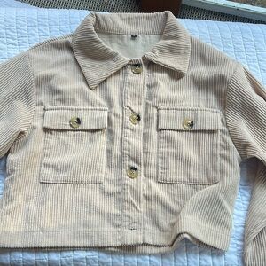 💙Ribbed cropped jacket